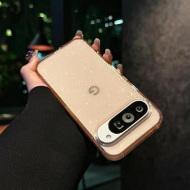 Imagem de Capa magnética feminina para Google Pixel 9 Pro XL, [efeito holográfico iridescente de mudança de cor] Capa protetora protetora fosca moderna, fina, fofa e exclusiva para Pixel 9 Pro XL