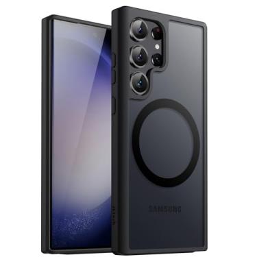 Imagem de JETech Magnético Capa para Samsung Galaxy S23 Ultra 5G 6,8 Polegadas, Compatível com Acessórios MagSafe, Case Capinha Estojo de Telefone Translúcida Fosca Traseira à Prova de Choque (Preto)