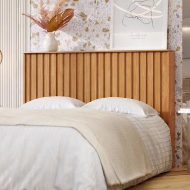 Imagem de Cabeceira Queen Detroit Ripado Nautre - Tebarrot, Marrom