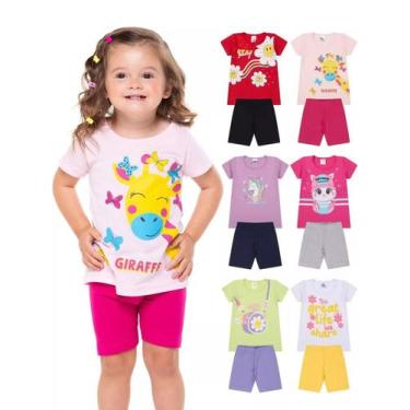Imagem de Kit Sortido conjunto bebê 6 Peças de Roupas Bebê Menina Conjunto Cicli