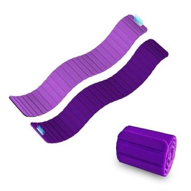 Imagem de TOSAMC Conjunto de pesos magnéticos ajustáveis para pulso e tornozelo para homens e mulheres para exercícios intensificados – Pulseiras de exercícios duráveis para impulsionar seus treinos 1 par (roxo