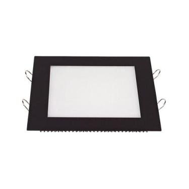 Imagem de Painel de Led Taschibra Quadrado Lux de Embutir 18W Bivolt Preto, 4000
