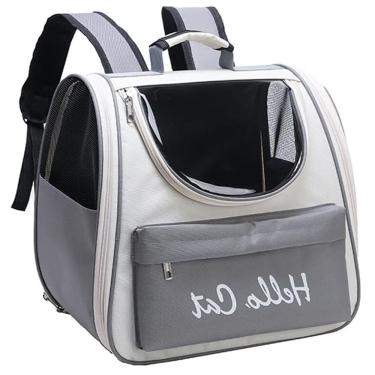 Imagem de Mochila Bolsa Transporte Animais Gato Cachorro Pet Bolso Ventilado Vista 360 Passeio Ar Livre Caminhada