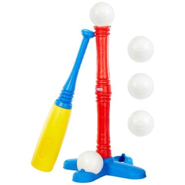 Imagem de Conjunto de Beisebol Little Tikes T-Ball, Vermelho, com 5 Bolas - Para Crianças a Partir de 18 Meses
