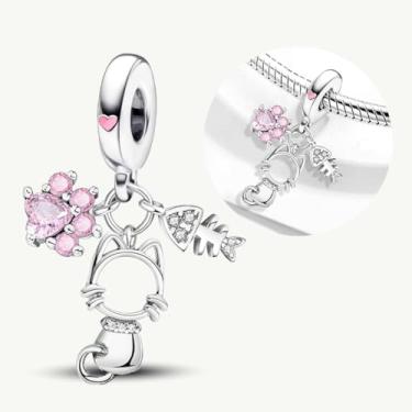 Imagem de 1 peça de berloque de prata elegante para mulheres, faça você mesmo e roupa diária combinando joias decoração presente para mamãe, 16.9*15.3mm, Prata, Sem Pedra Preciosa