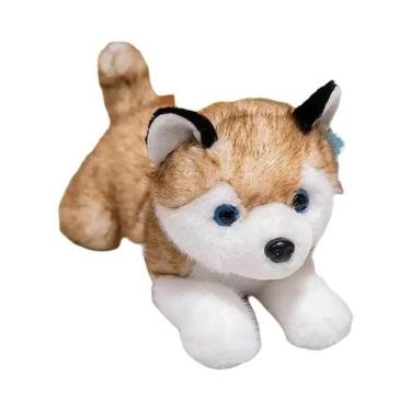 Imagem de Boneco De Pelúcia Husky Fofo 30/40/50 Cm Feito À Mão Almofada De Carto