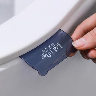 Imagem de 3 peças de elevadores de tampa de vaso sanitário para uso no banheiro, almofadas adesivas para levantamento de assento higiênico, design mãos-livres, uso em casa, viagem, escritório
