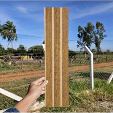 Imagem de Kit 100 Placas Painel Ripado Revestimento de Parede MDF 45x11 Decorativo Moderno Envio Imediato (Kit - 75 Placas,Freijó)