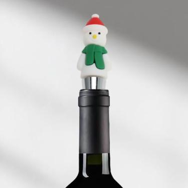 Imagem de Generic 1 peça de rolha de garrafa de bronze vermelho estrela do mar rolha de cortiça de liga de alumínio TPE PVC branco verde amarelo tom prata 11,9 x 2,8 x 2,8 cm