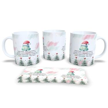 Imagem de Caneca de Natal Decorativa, Porcelana Branca com Ilustração Festiva, Mensagem 'Que as Luzes do Natal Iluminem seus Dias com Alegria e Esperança' (15792)