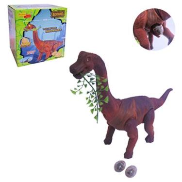 Imagem de Dinossauro Brachiosaurus Bota Ovo Com Acessorios Som E Luz A Pilha - K