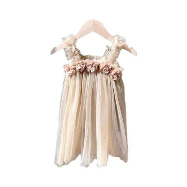 Imagem de Vestido de Menina Sereia com Tule 3D - Tamanhos 1 a 6 anos - 6 Cores, 