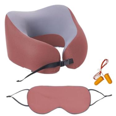 Imagem de O Conjunto De Almofada De PescoçO Inclui Espuma ViscoeláStica, Fibras Refrescantes, MáScara Para Os Olhos E Protetores Auriculares(Lilás)