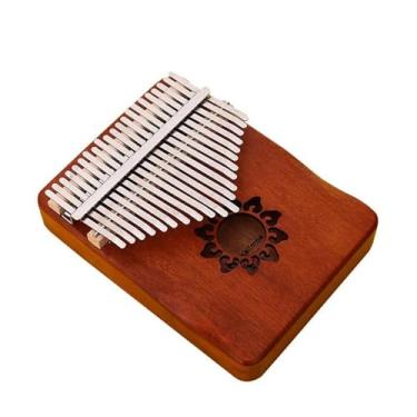 Imagem de Piano de polegar 21 tons instrumento de piano de dedo portátil kalimba kalimba profissional