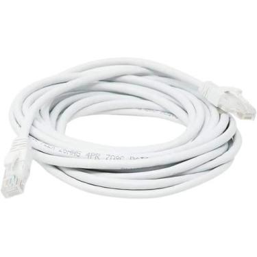 Imagem de Patch Cord Cat.5E 10M Branco Pc-Ethu100Wh Plus Cable