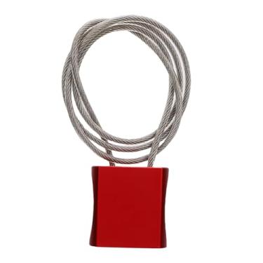 Imagem de Hyuduo Cabão de Segurança de Segurança Retrátil Cabo de Aço de Alumínio Ajustável Cadeado Com 1m de Aço Inoxidável PVC Coating para a Válvula de Válvula de Bicicleta Engrenagem Externa