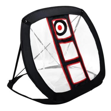 Imagem de KiBcsLic Rede de treino de golfe para chipping, alvo para prática de precisão e swing, dobrável, com bolsa de armazenamento inclusa, Branco