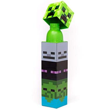 Imagem de Minecraft Garrafa de água VERDE OU VERMELHO Kids Mobs Torch Sports Travel Mug Flask 650ML