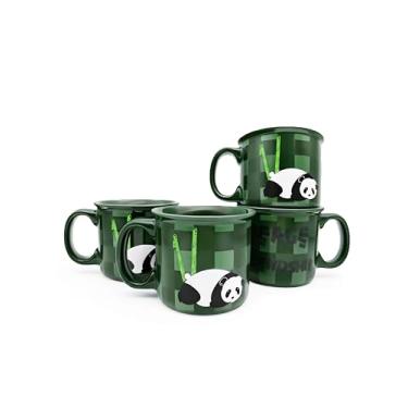 Imagem de COLOR MAGIC Conjunto de canecas de café de cerâmica de 120 ml com alça, caneca com leite, ótimo para chá de chocolate quente, canecas grandes e fofas para homens, mulheres, crianças, seguras para