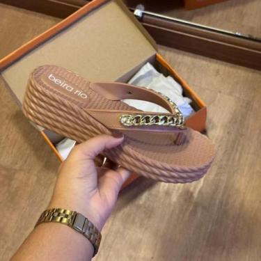 Imagem de Sandália Beira RIo GASPEA Corrente de Ouro 8561.103, Nude, 37