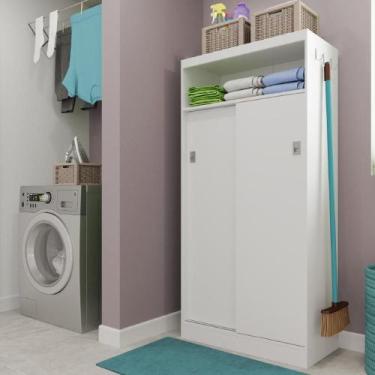 Imagem de Armário Utilitário Organizador 2 Portas Branco Carraro - MÓVEIS CARRAR