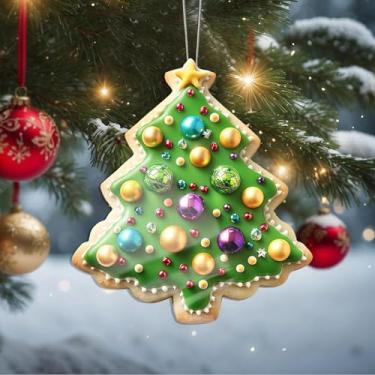 Imagem de Enfeites de Natal, árvore de cristal, enfeites de árvore de Natal feitos à mão, decoração de carro e casa - presentes de Natal, decoração de artesanato em acrílico, ideias de troca de presentes para