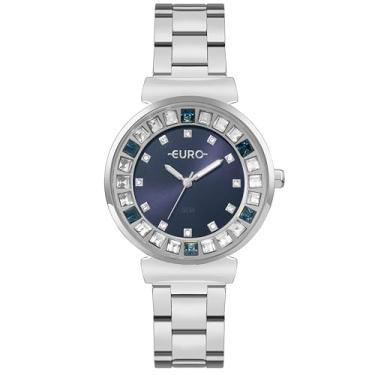 Imagem de Relógio Euro Feminino Stones Prata - EU2035YXW/4A