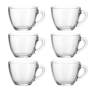 Imagem de Jogo 6 Xícaras de Café e Chá em Vidro Classic Transparente 90ml | Conjunto Elegante e Durável para Café Expresso e Chá