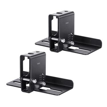 Imagem de pcagfaajmh Suporte de parede para alto-falante Suporte de montagem de alto-falante giratório ajustável com sistema de som surround em casa/suporte de alto-falante de parede (cor: 1) (latão)