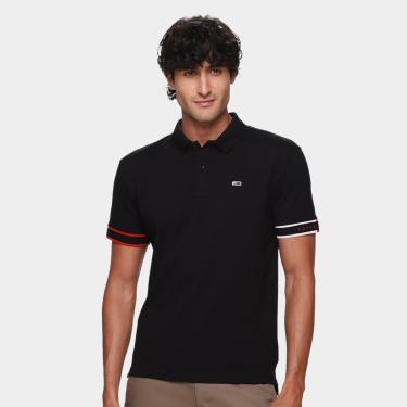Imagem de Camisa Polo Tommy Jeans Flag Cuff Masculina-Masculino