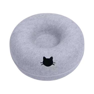 Imagem de Cama Interativa Para Gatos Em Feltro Com Buraco De Ventilação E Túnel 