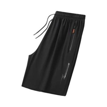 Imagem de Shorts De Corrida Masculinos plus Size De Secagem Rápida Em Seda Gelad