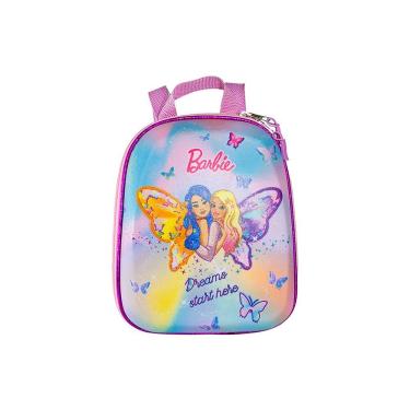 Imagem de Mochila Escolar Passeio Rigida Infantil Barbie Borboleta