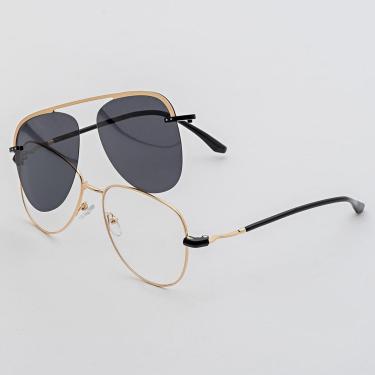 Imagem de Óculos Clipon Sol Armação Feminina Grau Metal 2 em 1 / Aviador - Óculos Sunrise-Feminino