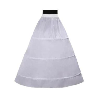 Imagem de Saia Longa De Crinolina Preta E Branca Para Vestido De Noiva E Baile -