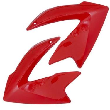 Imagem de Aba Do Tanque Moto Honda Bros 150 2013 a 2014 - CROMO FORTE, VERMELHO 