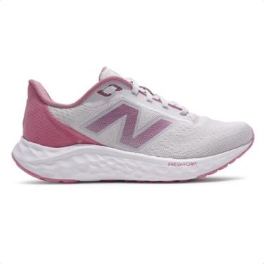 Imagem de Tênis New Balance Fresh Foam Arishi V4 Feminino, 37, Rosa, Cinza