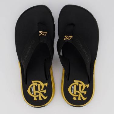 Imagem de Chinelo Kenner Rakka Gold Flamengo Preto-Masculino