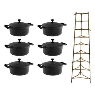 Imagem de Jogo Caçarola de Silicone Preto T/F 16 ao 32cm e Paneleiro - Libaneza