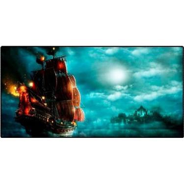 Imagem de MOUSE PAD GAMER SPEED GRANDE 70x35CM  - NAVIO PIRATA - EXBOM