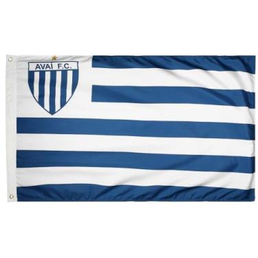 Imagem de Bandeira Oficial do Avaí 128 x 90 cm -  2 Panos - JC Flamulas
