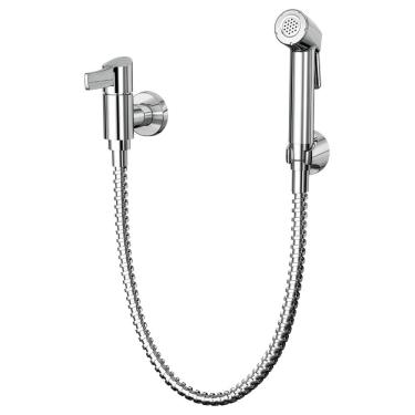 Imagem de Ducha Higiênica com Gatilho C-04 1984 F26 Manual de Parede com Mangueira Flexível e Suporte Cromada Lorenzetti