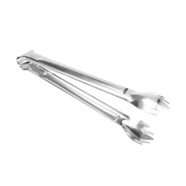 Imagem de 10 Pinça Pegador de Gelo em Aço Inox 18,5 cm Drinks Bares - Original