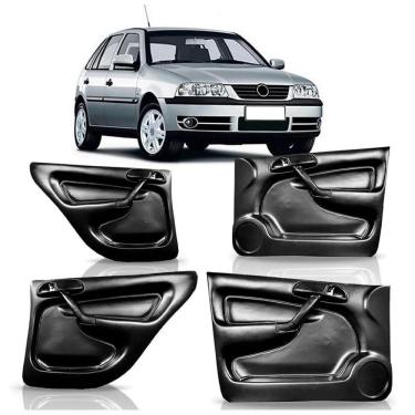 Imagem de Kit 4 Forros Porta Gol Parati Saveiro G2 G3 4 Portas Preto