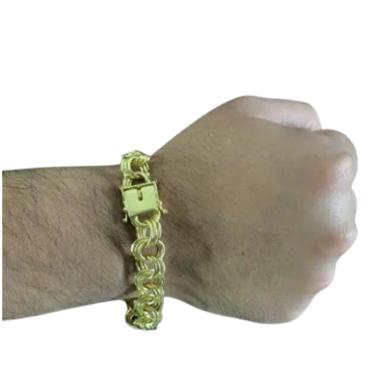 Imagem de Pulseira 11mm moeda antiga tripla elegante