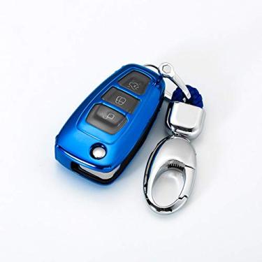 Imagem de CSHU 3 Botões Car Key Case Cover Chaveiro Ring Key Bag, apto para Ford Focus 2 3 MK3 ST RS Ecosport Fuga Escape Fiesta Fold Fey, 7