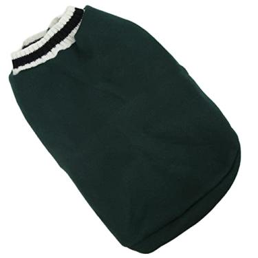 Imagem de Suéter de cachorro, suéter de animal de estimação requintado estilo campus para outono e inverno(Verde, L)
