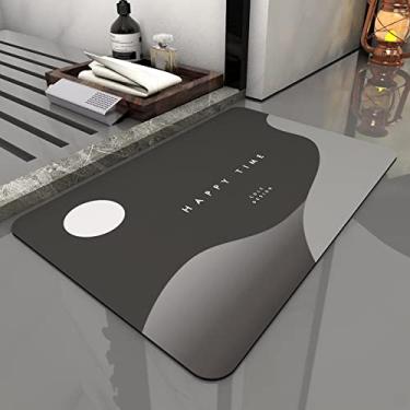 Imagem de SHENGANG Tapete de Banho Absorvente Tapete de Banho Antiderrapante de Secagem Rápida Banheira Área Lateral Tapetes de Piso Capacho de Casa Tapete de Cozinha, 8,40x60cm