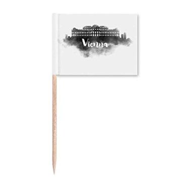 Imagem de Marcador de bandeiras de palito de Viena, Áustria, tinta de ponto de referência, palito, decoração de festa