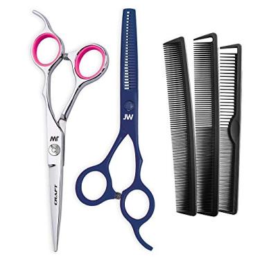 Imagem de JW Professional Shears & Thinterno Combo Razor Edge Série CRX – Tesoura de corte de barbeiro e cabelo / Tesoura de aço inoxidável japonês, CRX, RBC-V2